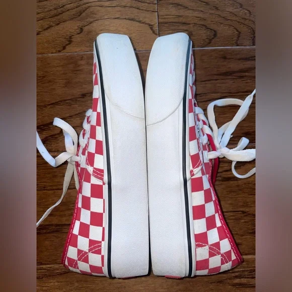 Vans Platform Red Checkered Sneaker Shoes Women’s 6/Men’s 4.5 - Picture 4 of 11